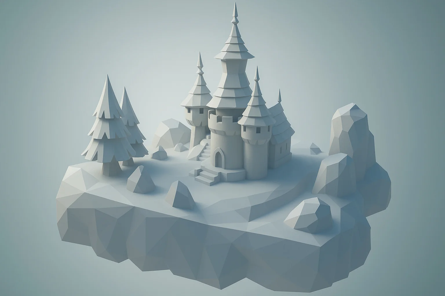 3 Boyutlu Tasarımlar 3D Şato Model